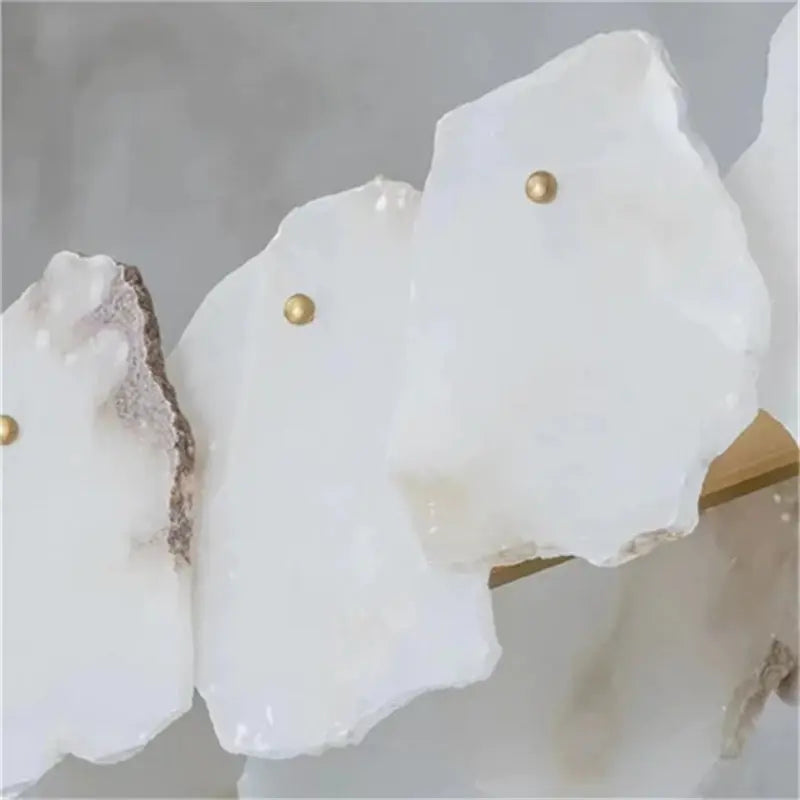 Modern Snowflake Round Marble Chandelier — alternate product view 5