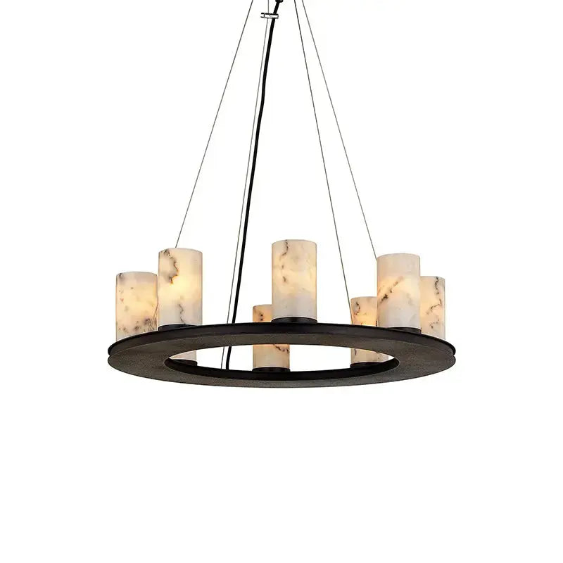 Rustic Chandelier Industrial Marble Black — alternate product view 1