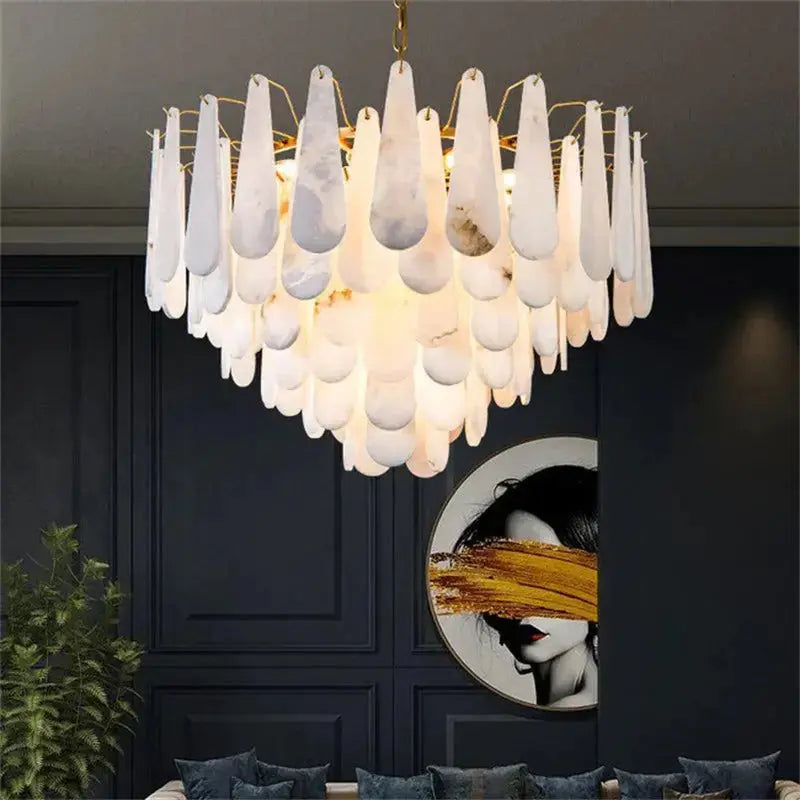 Alabaster Foyer Chandelier — product view