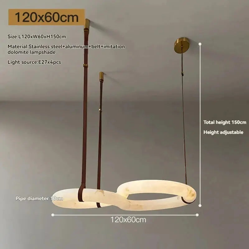 Contemporary Nordic Alabaster Designer Chandelier — alternate product view 16