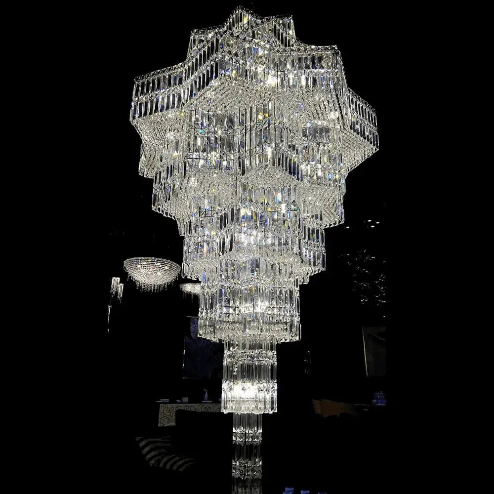 Luxury Villa Chandeliers Star Staircase Crystal Chandelier — alternate product view 5