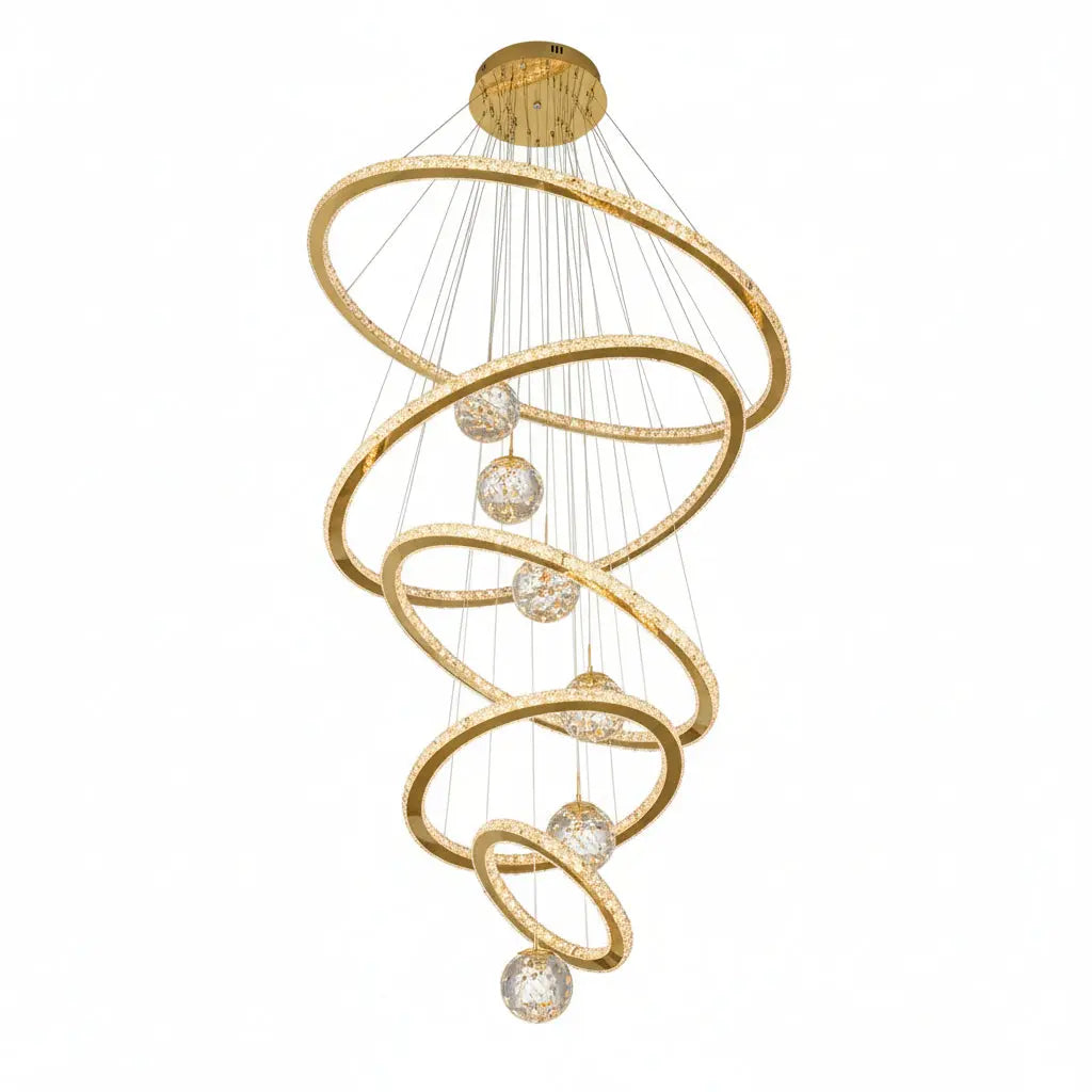 Pendant Modern Crystal Ring Chandelier — alternate product view 1