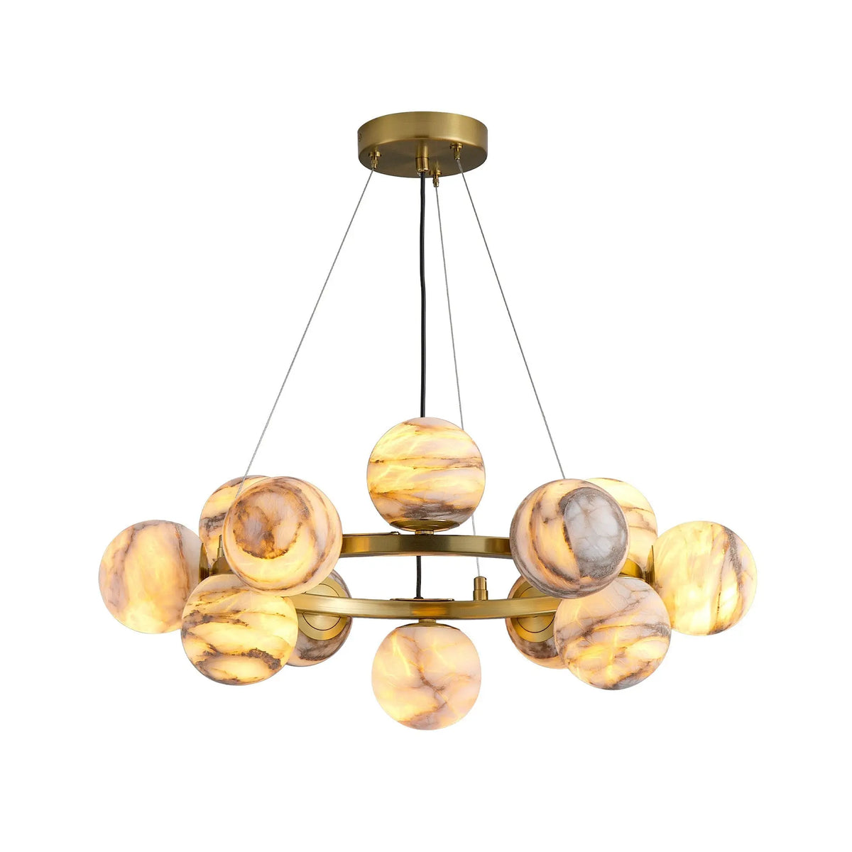 Modern Unique Alabaster Chandelier — alternate product view 10