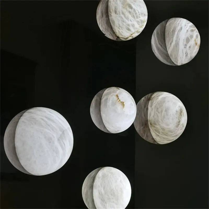 Alabaster Half Moon Wall Light — alternate product view 1