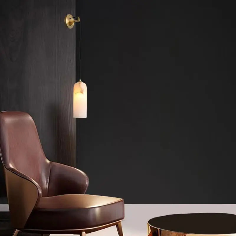 Petra Modern Alabaster Wall Sconce — alternate product view 3