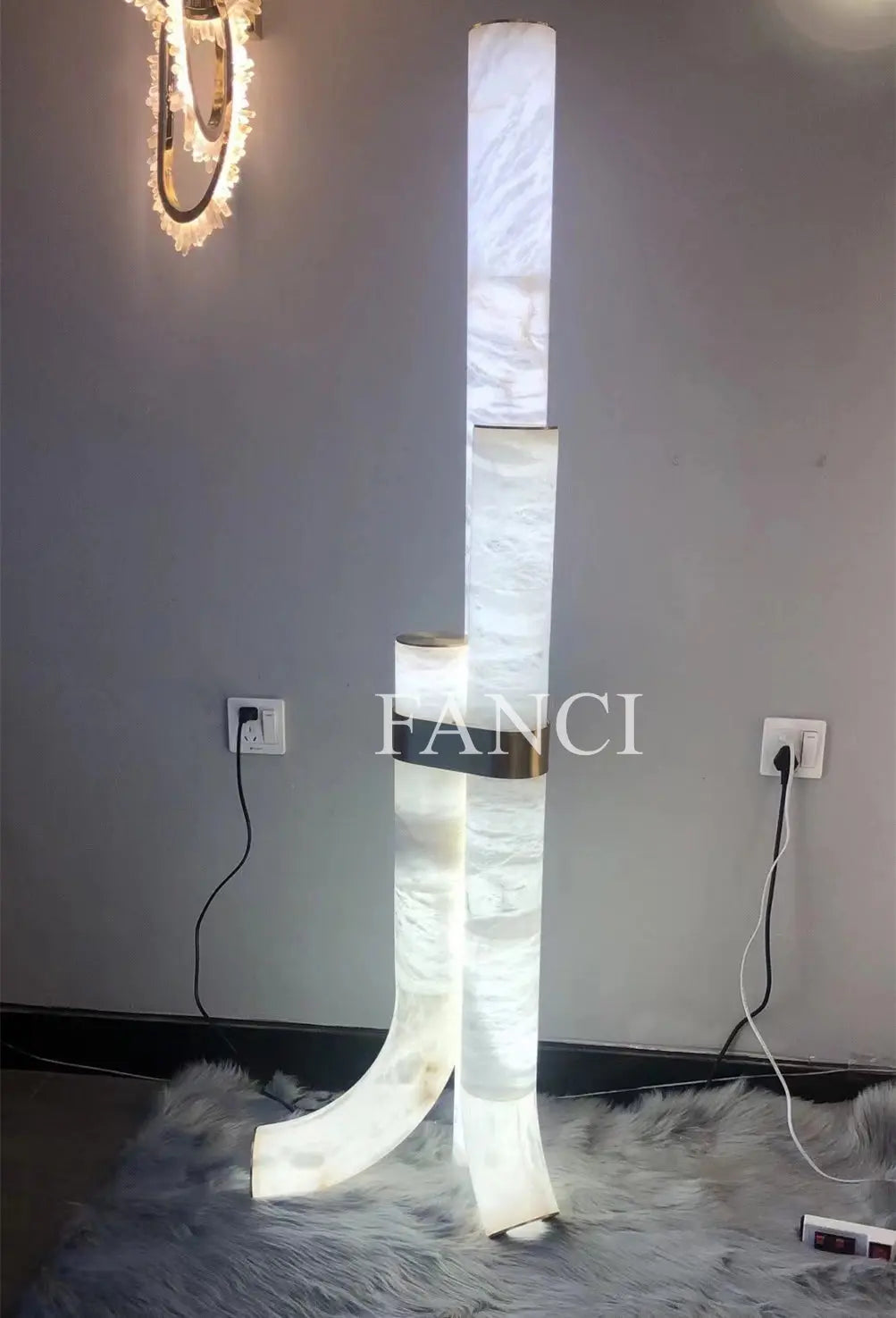 Nova Alabaster Designer Floor Lamp — alternate product view 3