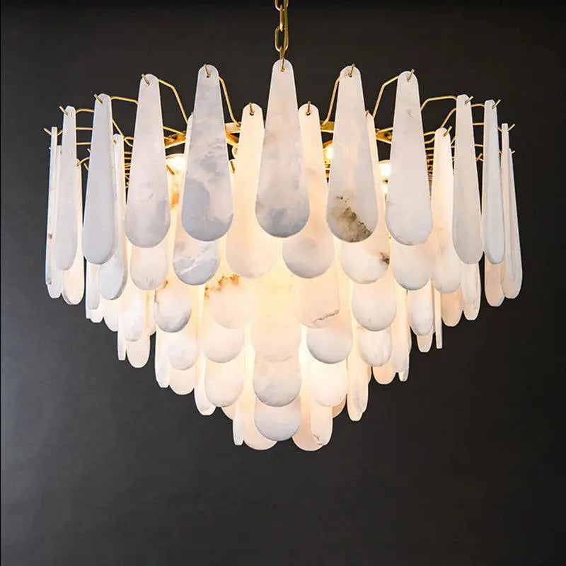 Alabaster Foyer Chandelier — alternate product view 2