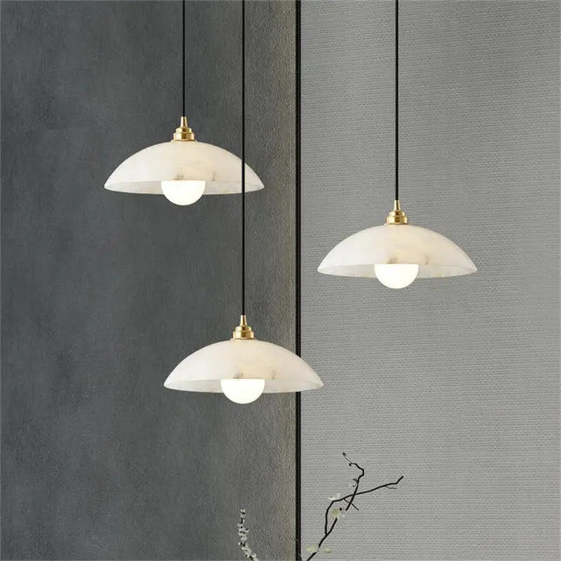 Alabaster Dome Pendant Light — alternate product view 3