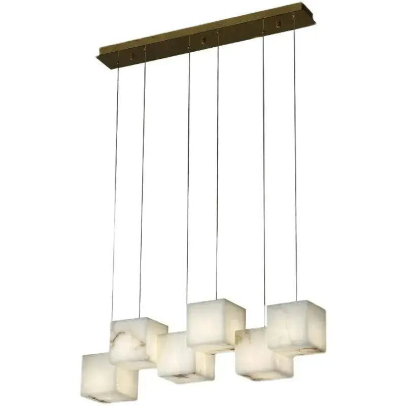 Cubic Handmade Alabaster Pendant Chandelier — alternate product view 1