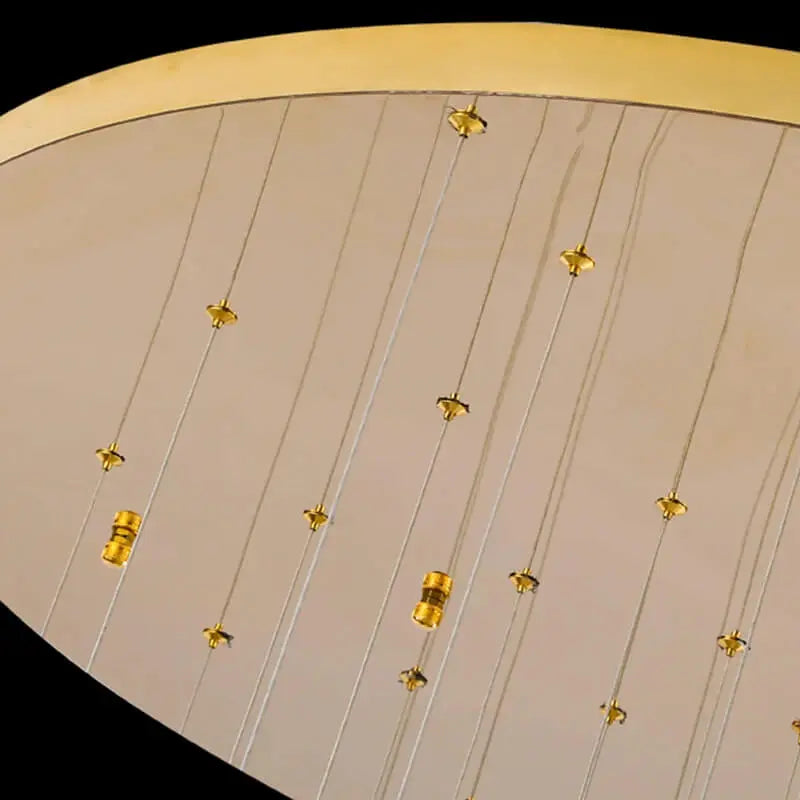 Long Led Handing Crystal Modern Circle Ring Chandelier — alternate product view 5