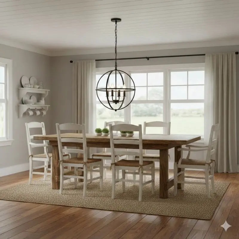 5 Light Unique Globe Chandelier — alternate product view 2