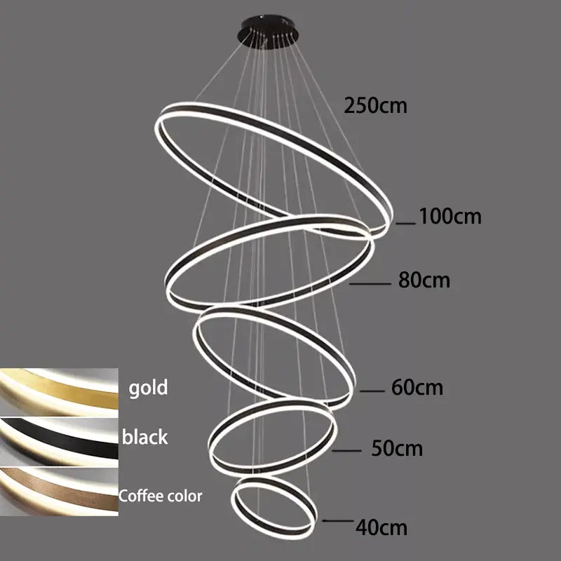 Large Modern Ring Chandelier — alternate product view 14