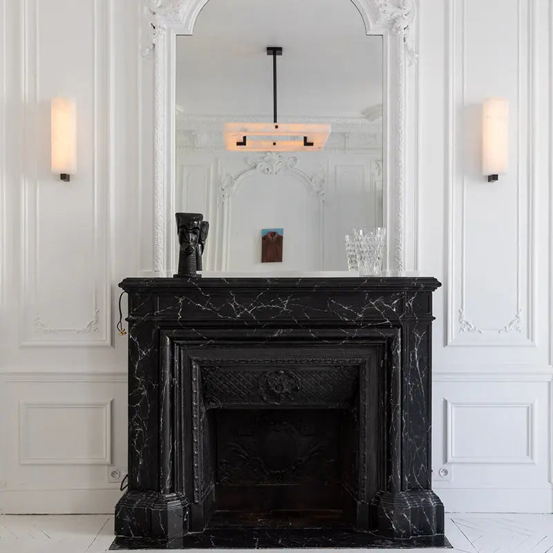 Modern Square Alabaster Chandelier — alternate product view 6