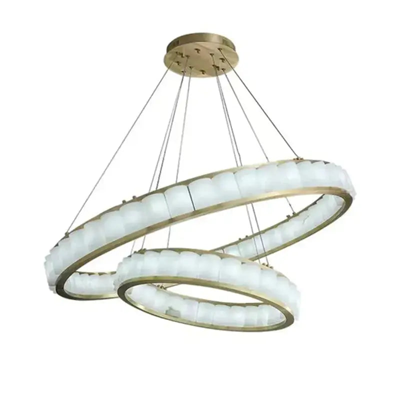 Alabaster Circle Elegant Chandelier — alternate product view 1
