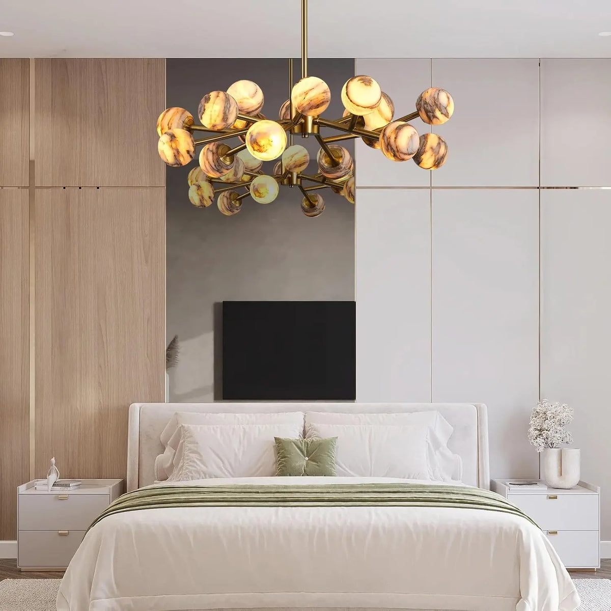 Modern Unique Alabaster Chandelier — alternate product view 27
