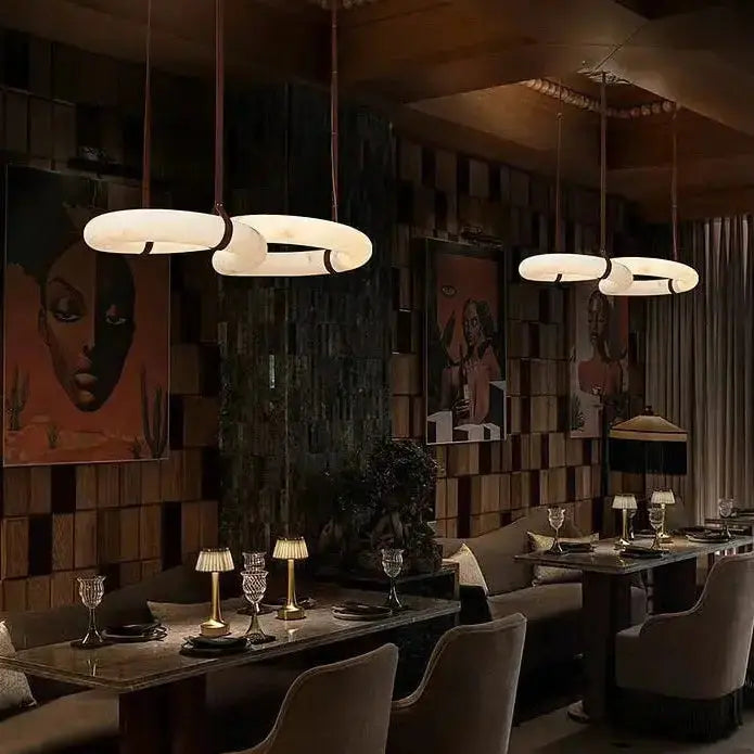Contemporary Nordic Alabaster Designer Chandelier — alternate product view 8