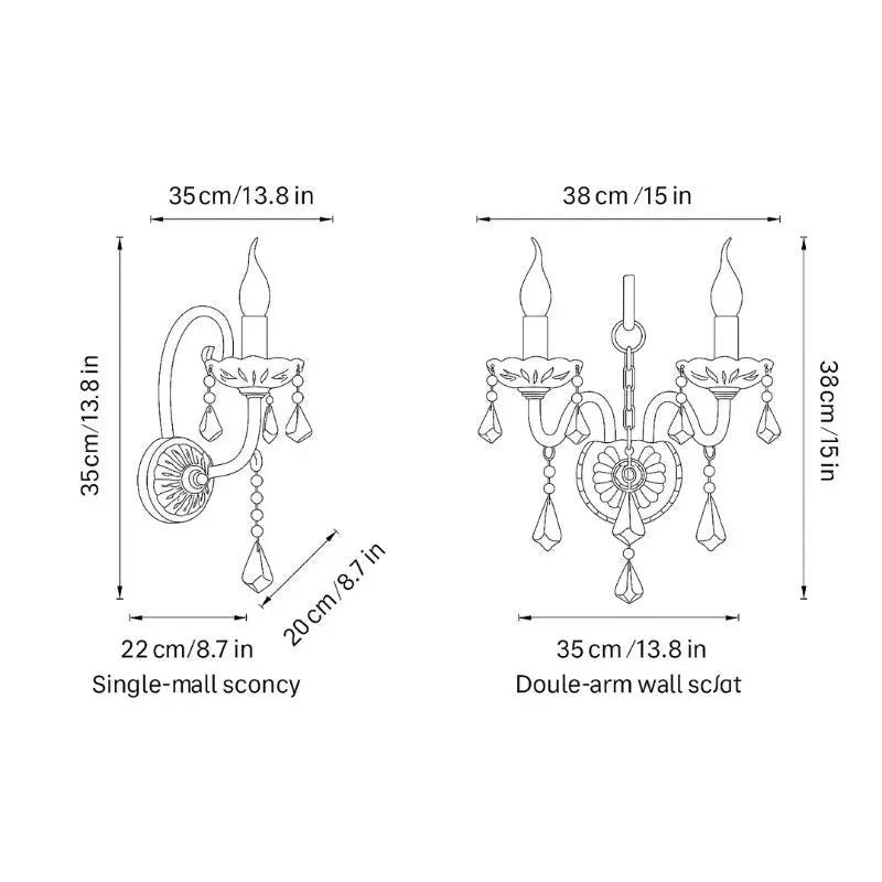 Cognac Unique Wall Luxury Lamp — alternate product view 6