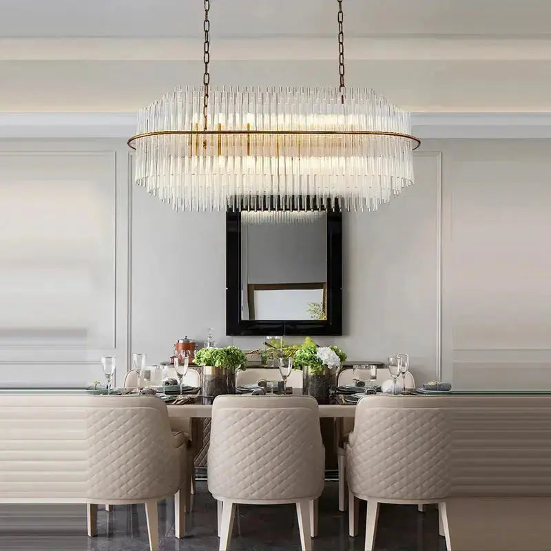 Crystal Designer Oval Round Chandelier — alternate product view 3