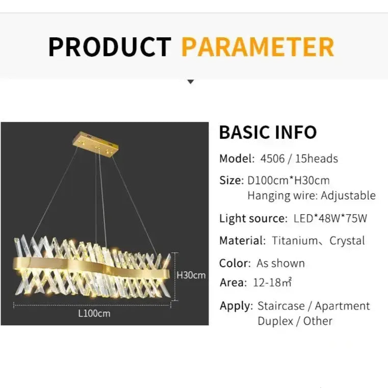 Crystal Luxury Chandelier — alternate product view 9