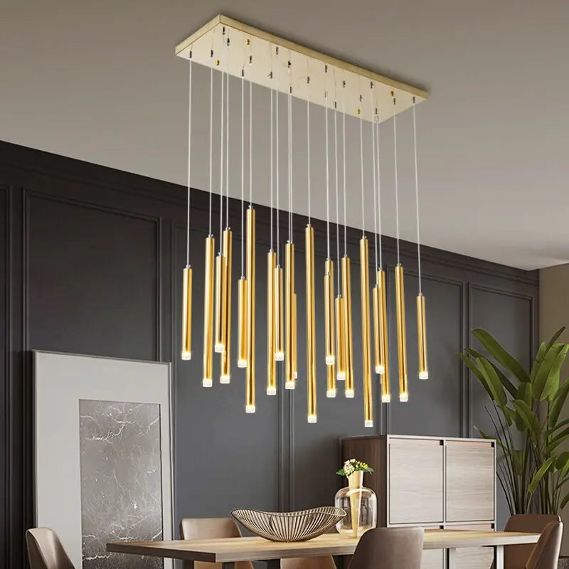 Modern Tube Combination Chandelier — alternate product view 2