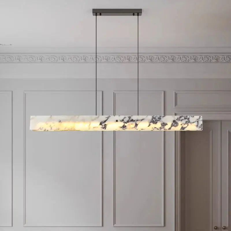 Long Strip Natural Marble Chandelier — alternate product view 4