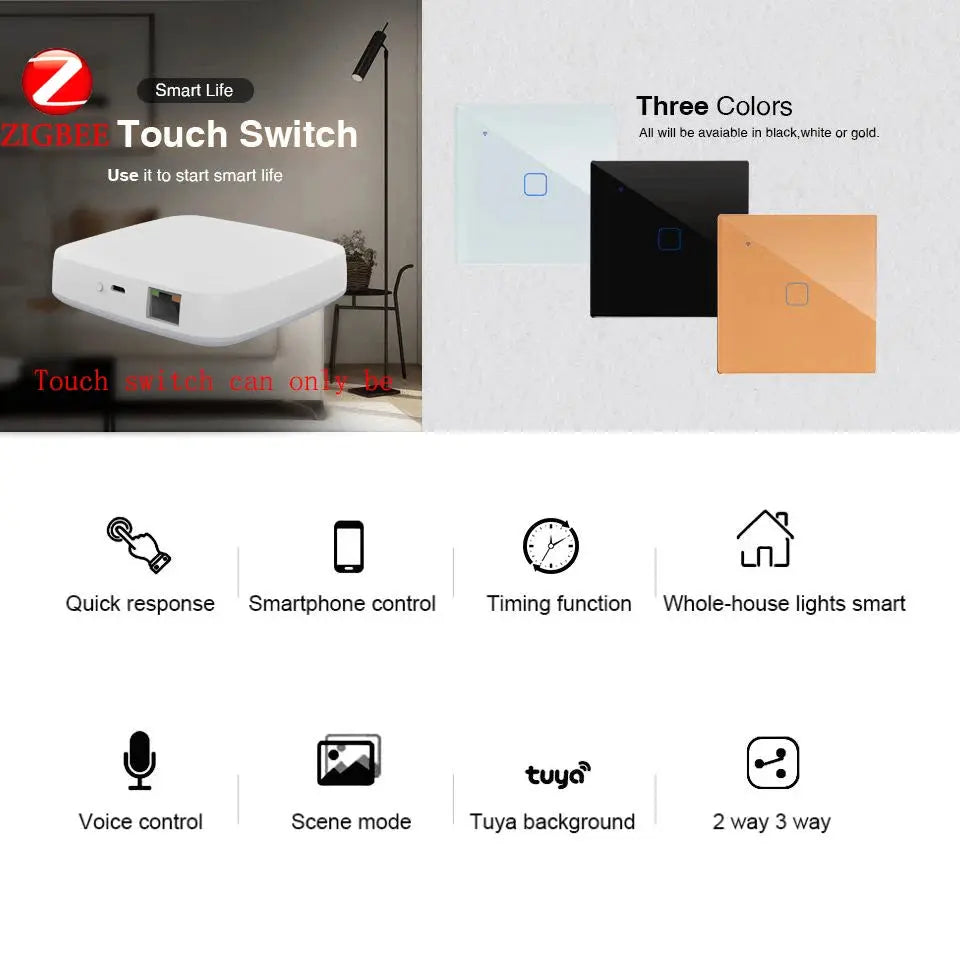 Square Buttons WiFi Touch Switch — alternate product view 3