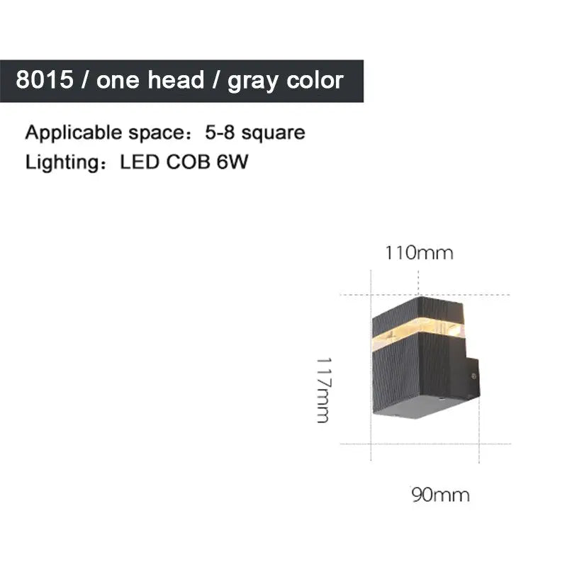 Outdoor Aluminum Waterproof Wall Mounted Lamp — alternate product view 11