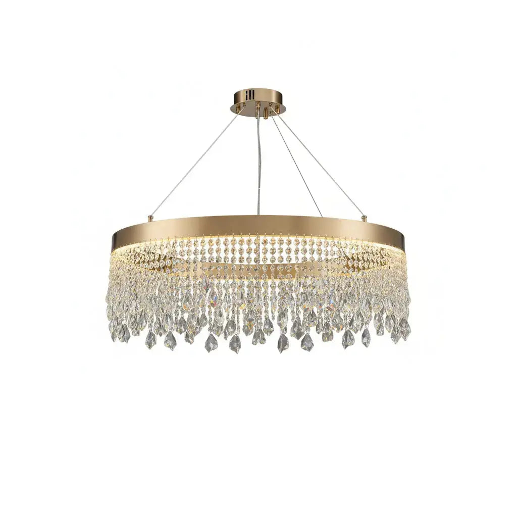 Luxury Crystal Hanging Light Round Chandelier — alternate product view 1