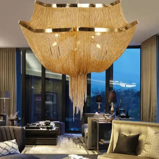 Modern Style Tassel Chandelier — alternate product view 2