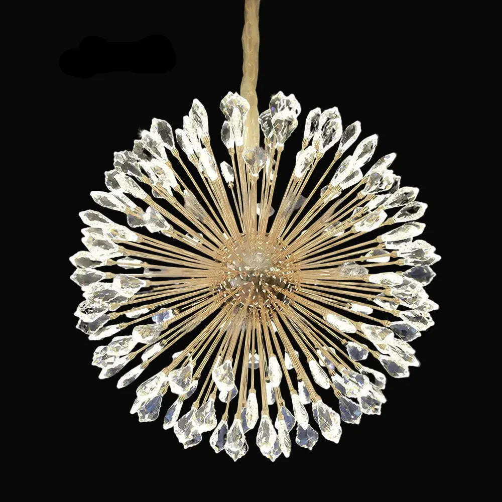 Aurelia Gold Crystal Starburst Chandelier — alternate product view 1
