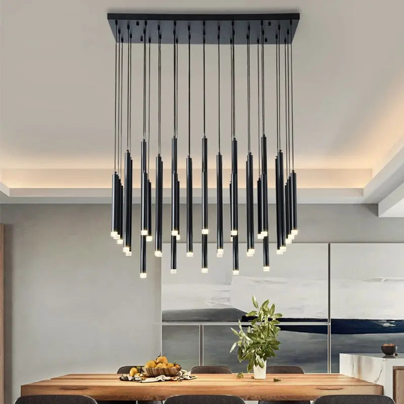 Modern Tube Combination Chandelier — alternate product view 3