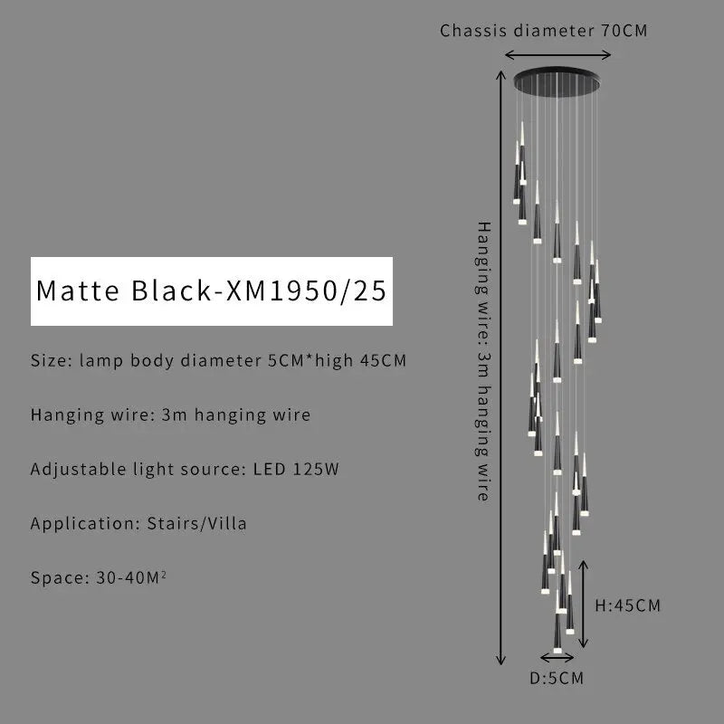 Duplex Stair Chandelier — alternate product view 19