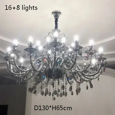 Modern Candle Large Crystal Chandelier — alternate product view 10