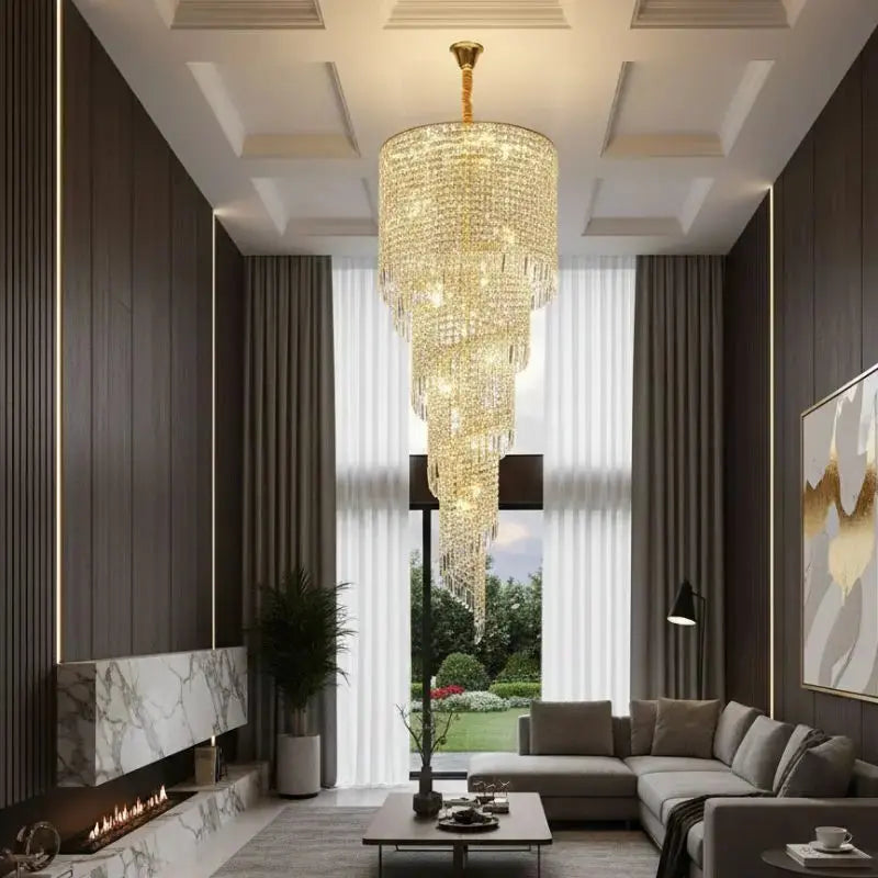 Luxury Chandelier For Stairs — shown in an interior setting