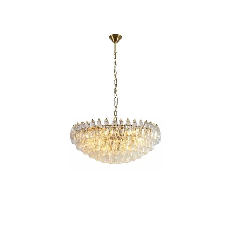Glass Art Dining Room Chandelier — close-up design detail