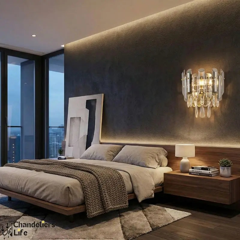 Modern Luxury Crystal Wall Sconces — close-up design detail