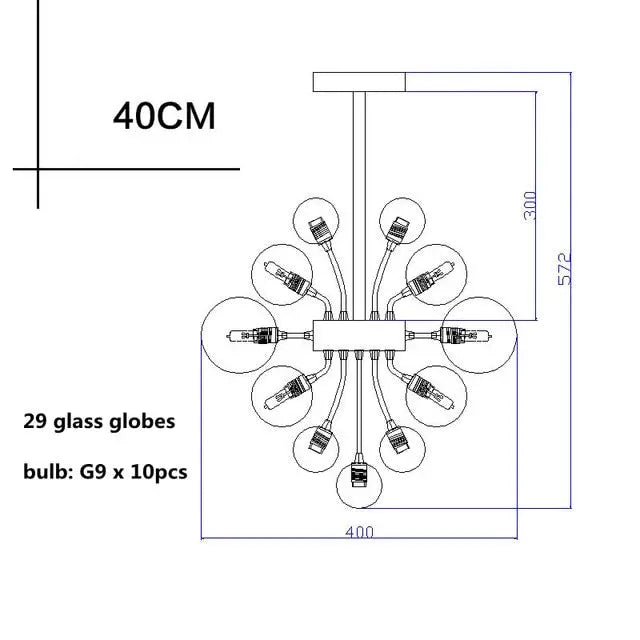 Nordic Creative Glass Metal Pendant Lights — alternate product view 6