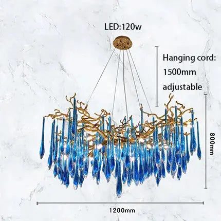 Luxury Royal Blue Crystal Lighting — alternate product view 6