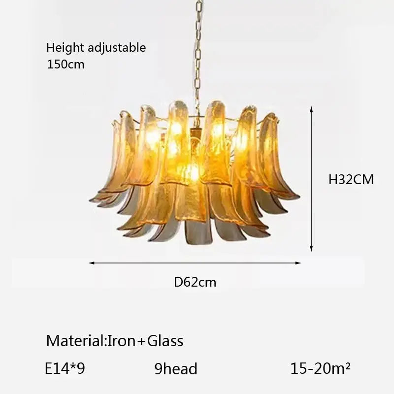 Virello Designer Amber Glass Pendant Light — alternate product view 13
