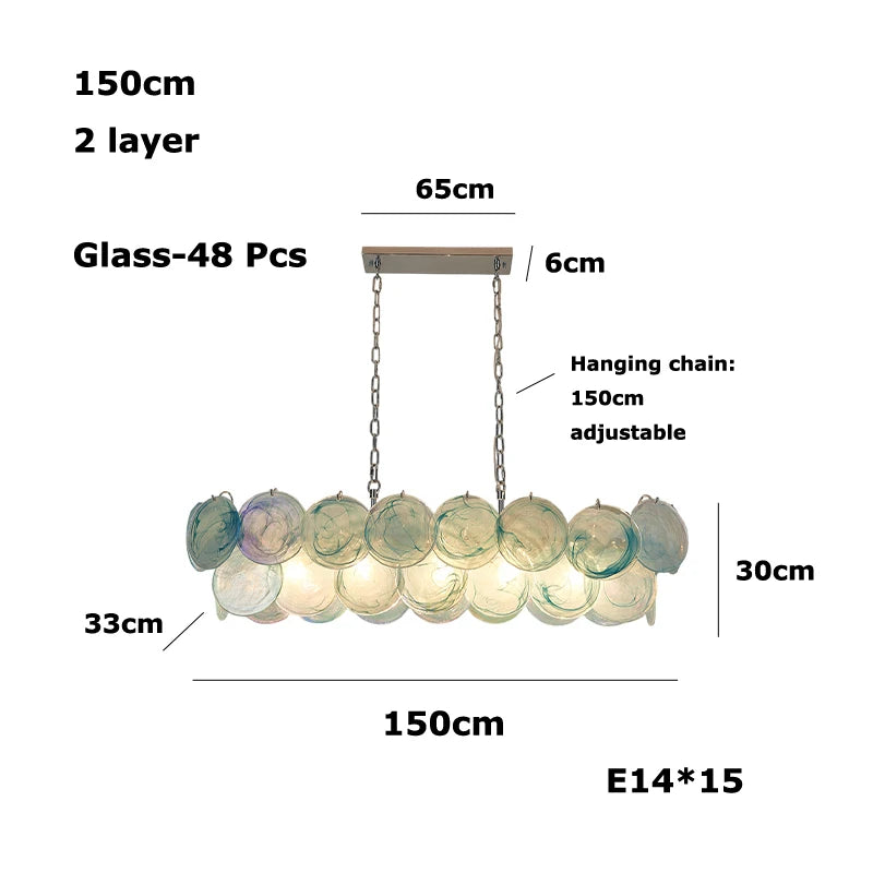 Mirella Murano-inspired Coloured Glass chandelier, product gallery image 8 of 17