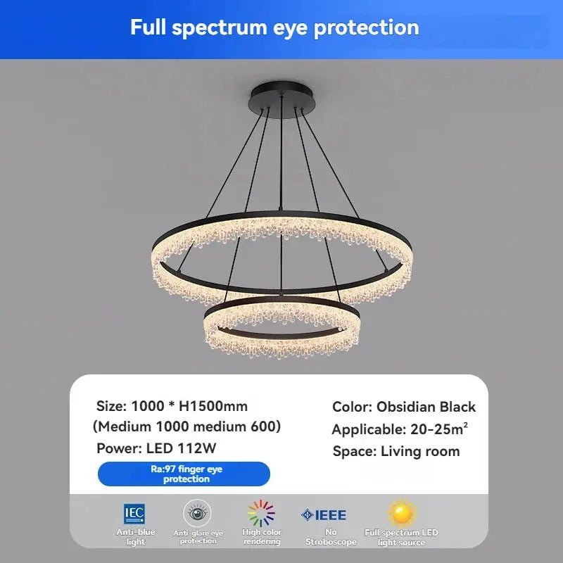 Italian Crystal Round Chandelier — alternate product view 12