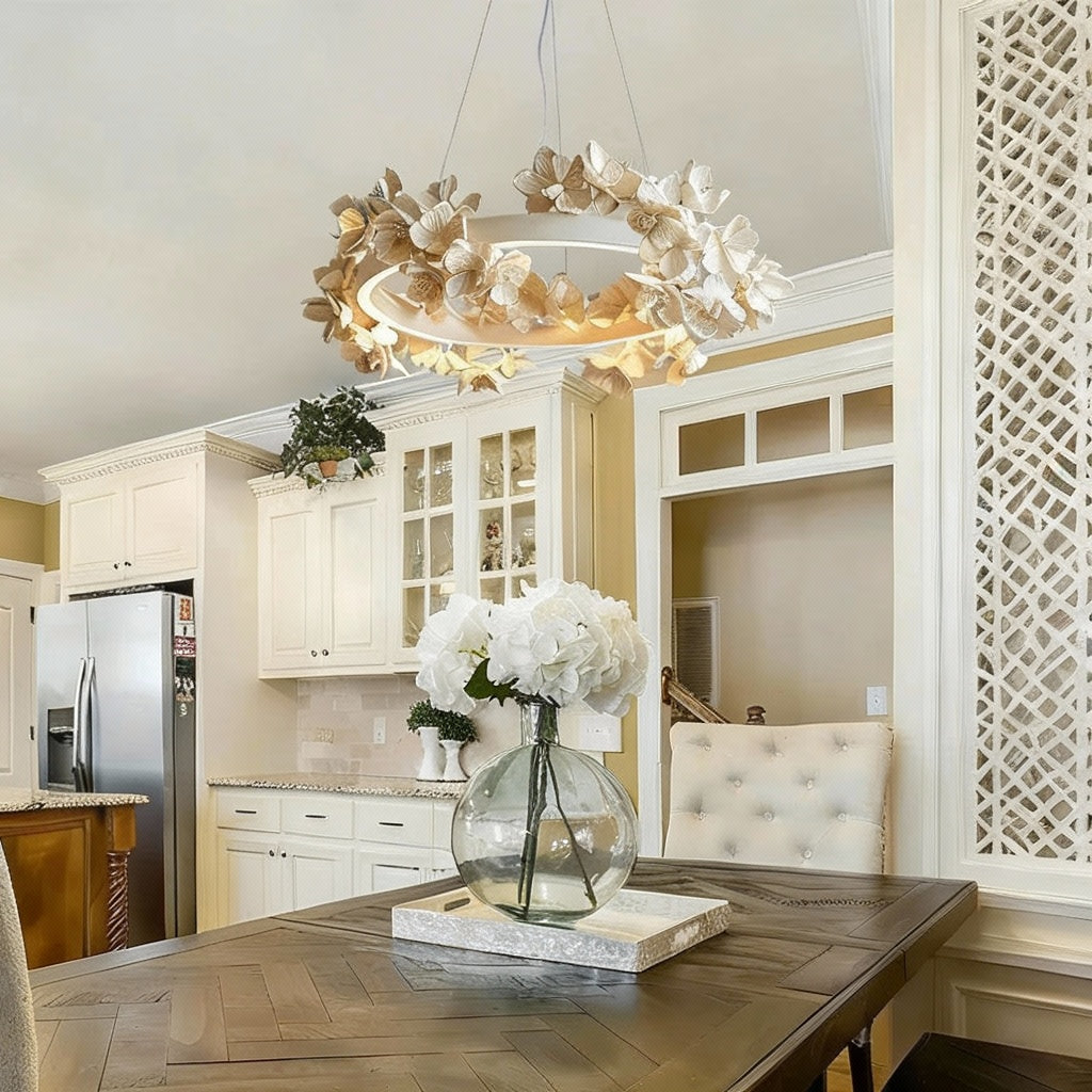 French Round Floral Chandelier — alternate product view 2