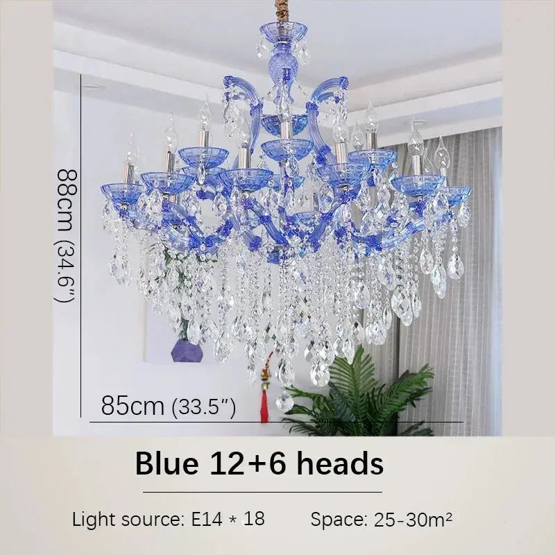 Red Luxury Crystal Chandelier — alternate product view 7