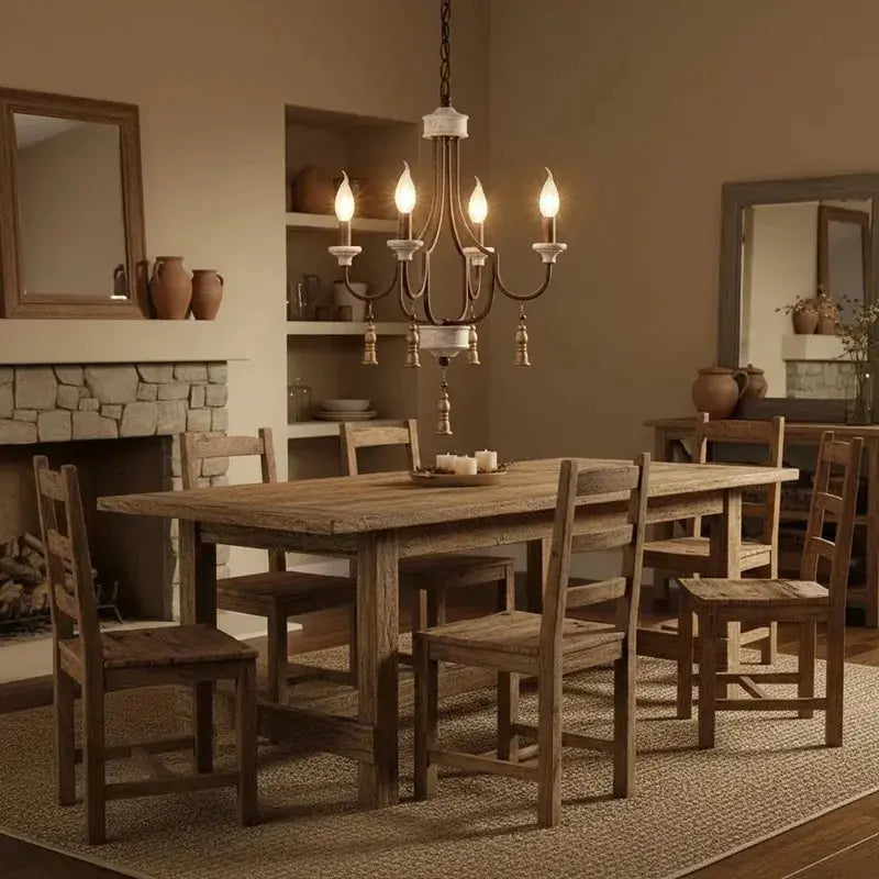 Grey French Rustic Chandelier — alternate product view 3