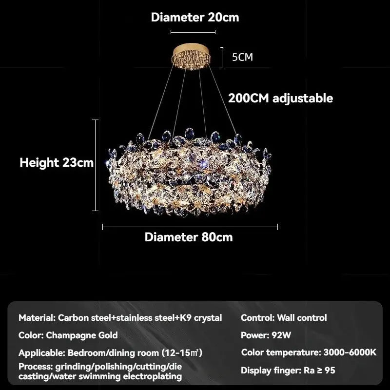 Luxury Crystal Chandelier Pendant — alternate product view 8
