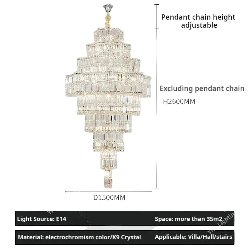 Large Chandelier Duplex Modern Mezzanine Villa — alternate product view 9