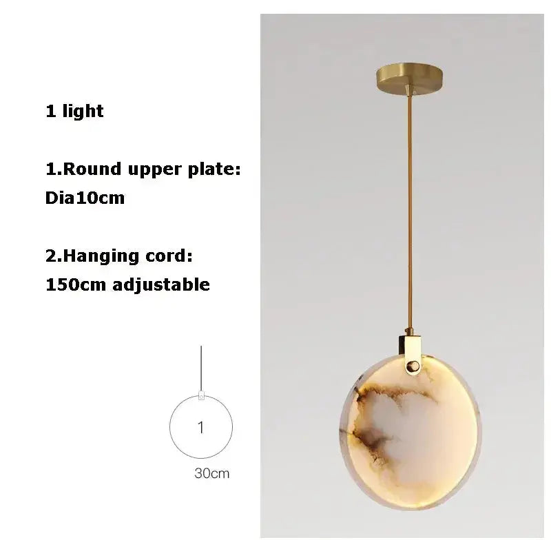 Luxury Natural Stone Pendant Lamp — alternate product view 8