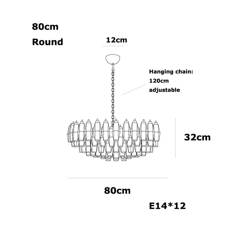 Glass Art Dining Room Chandelier — alternate product view 9
