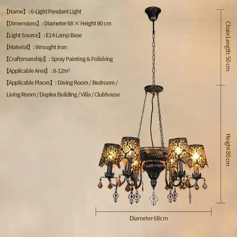 American European Style Antique Chandeliers — alternate product view 7