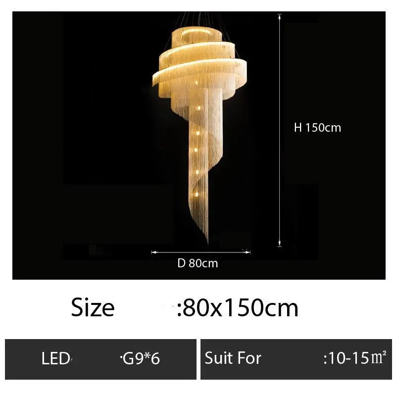 Luxury Tassel Chain Chandelier — alternate product view 8